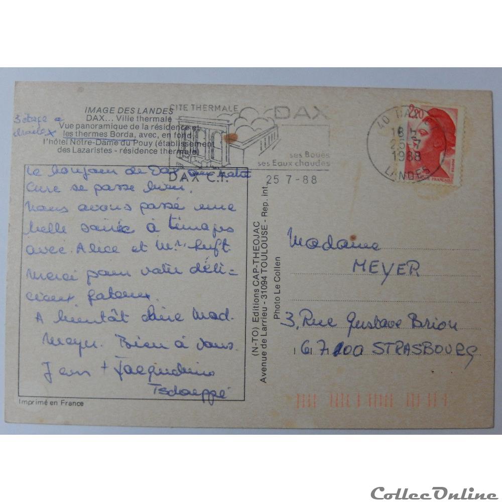 carte postale france aquitaine cp des landes dax