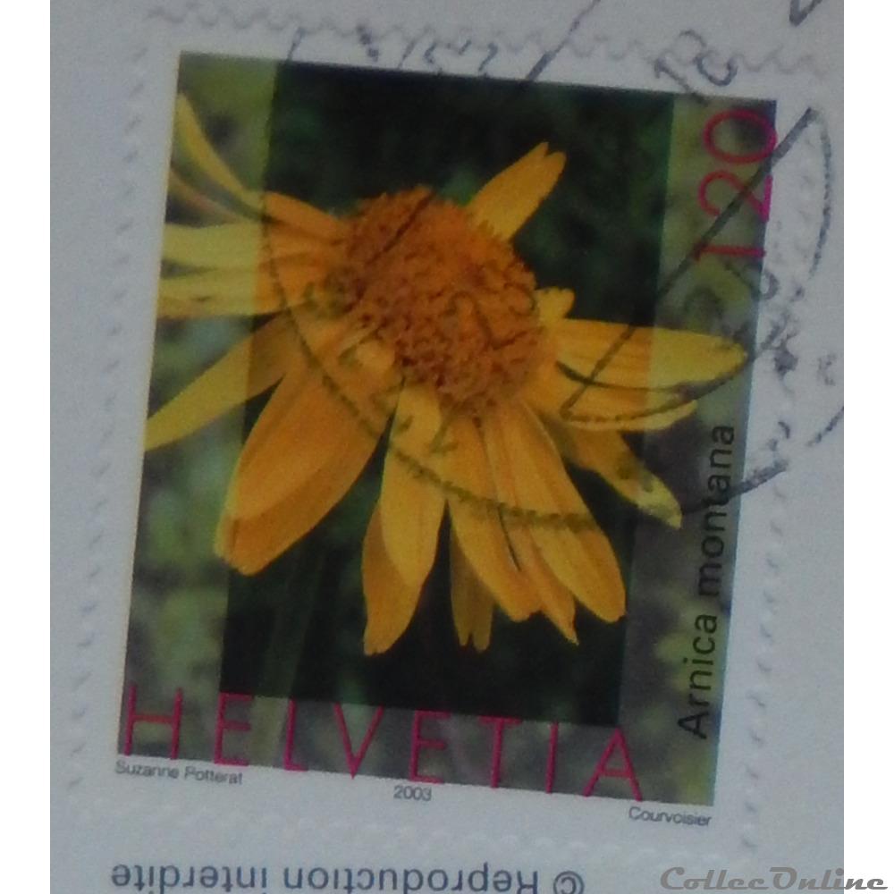 timbre europe suisse 01748 fleur arnica 120cts de 2003