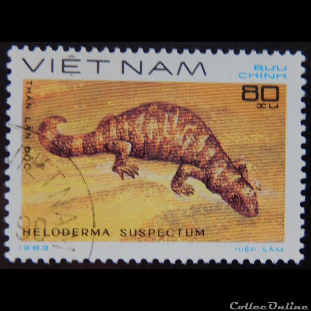 Viet-Nam 00406 monstre de Gila 80xu de 1983 timbre asie viet nam 00406 monstre de gila 80xu de 1983