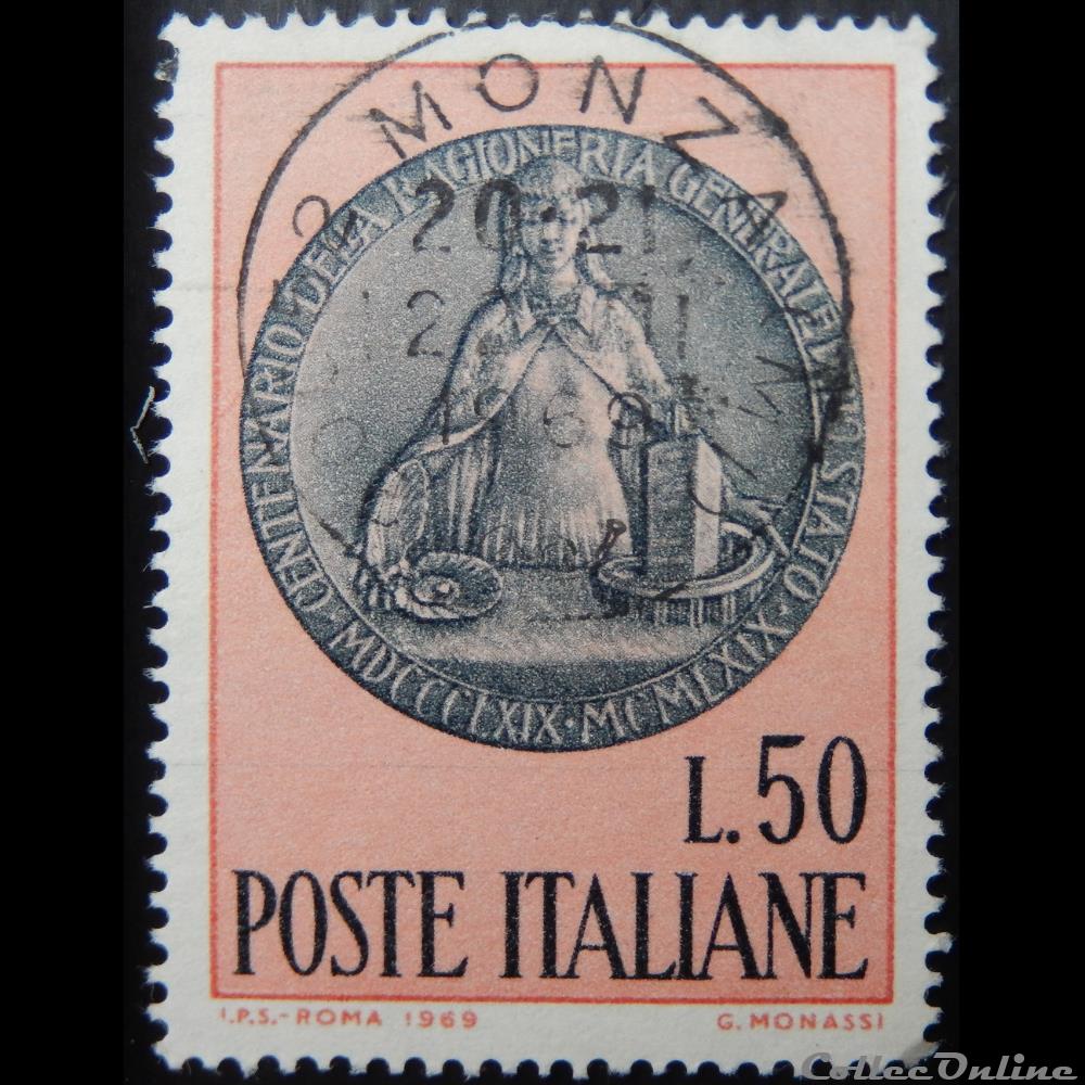 Italie 01033 médaille honorifique 50 lires de 1969 timbre europe italie 01033 medaille honorifique 50 lires de 1969