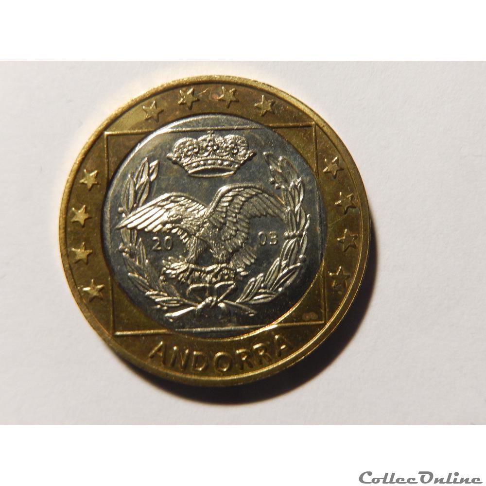 Pièce de 1 euro monnaie andorre piece de 1 euro