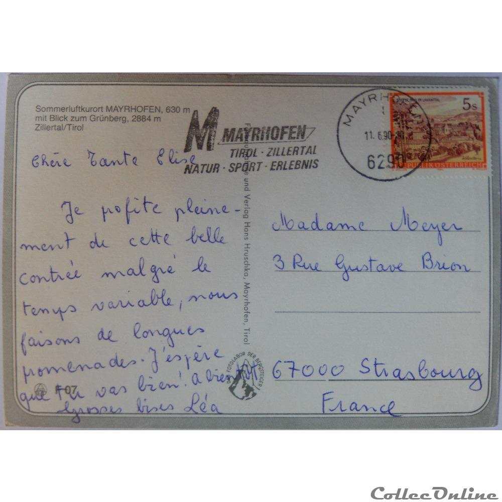 CP d'Autriche, Tirol, Zillertal carte postale europe midi pyrenee cp autriche tirol zillertal