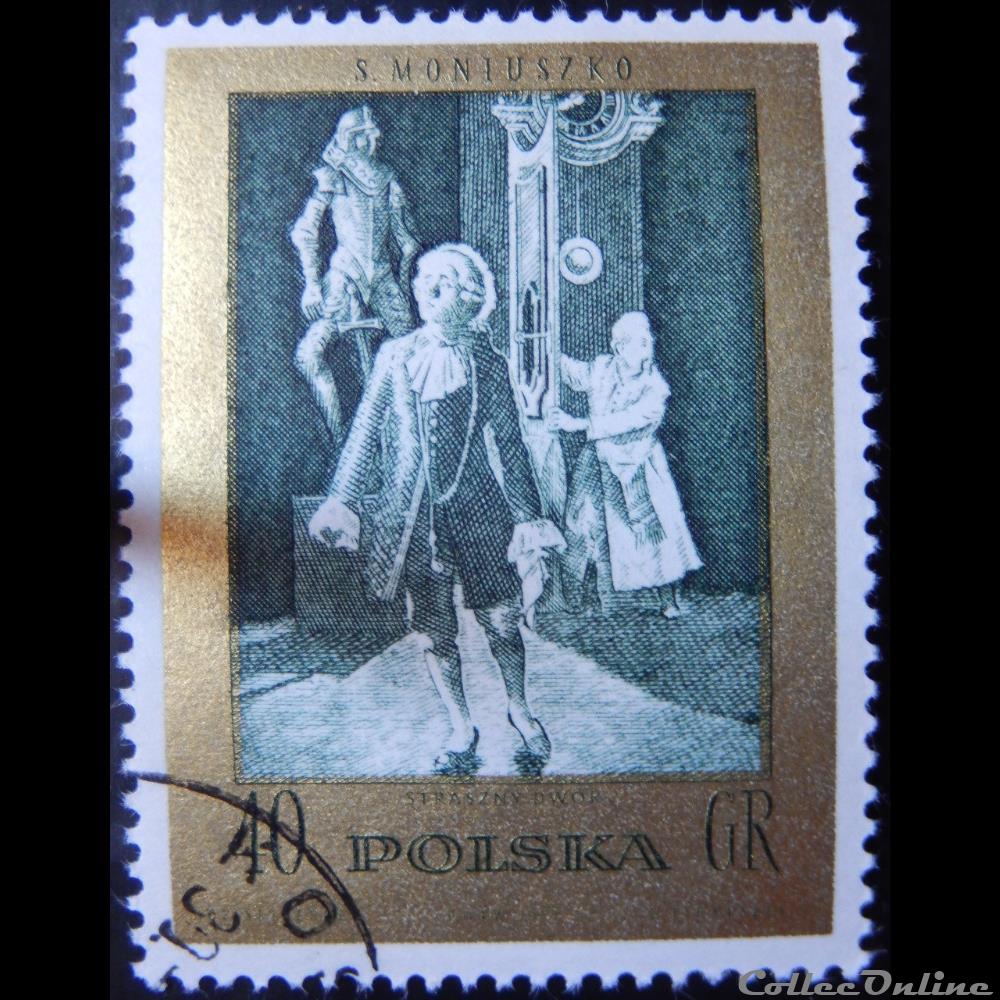 timbre europe pologne 02021 opera le manoir hante 40gr de 1972