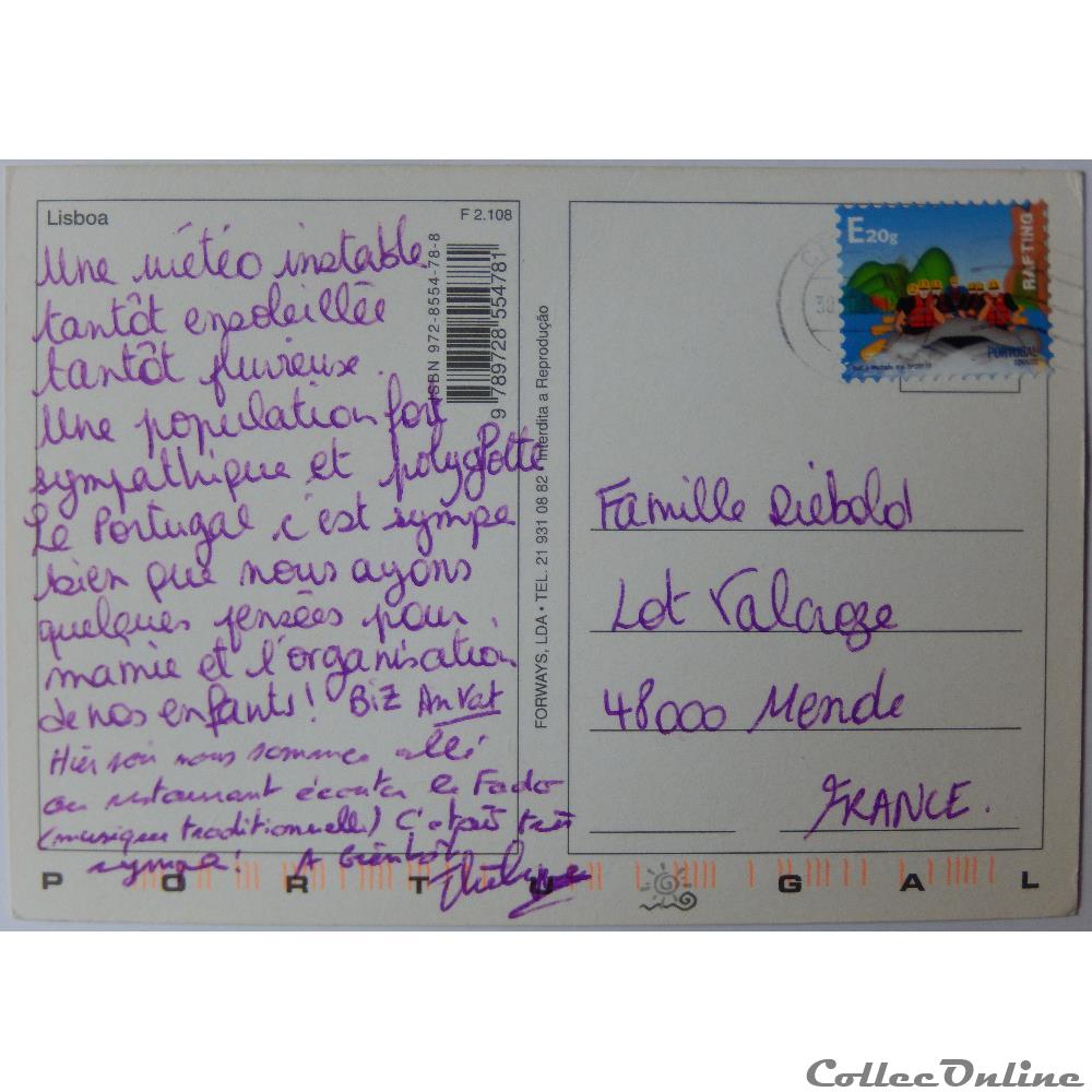 CP du Portugal, Lisbonne carte postale europe alsace cp du portugal lisbonne