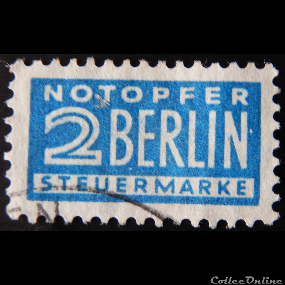 timbre europe allemagne occupation 0070 chiffre 2pf de 1949