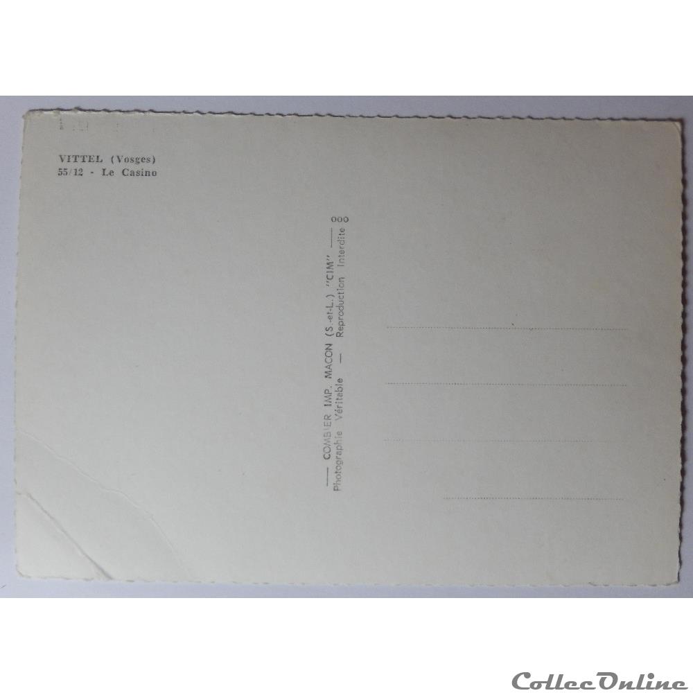 carte postale france lorraine cpa des vosges vittel le casino