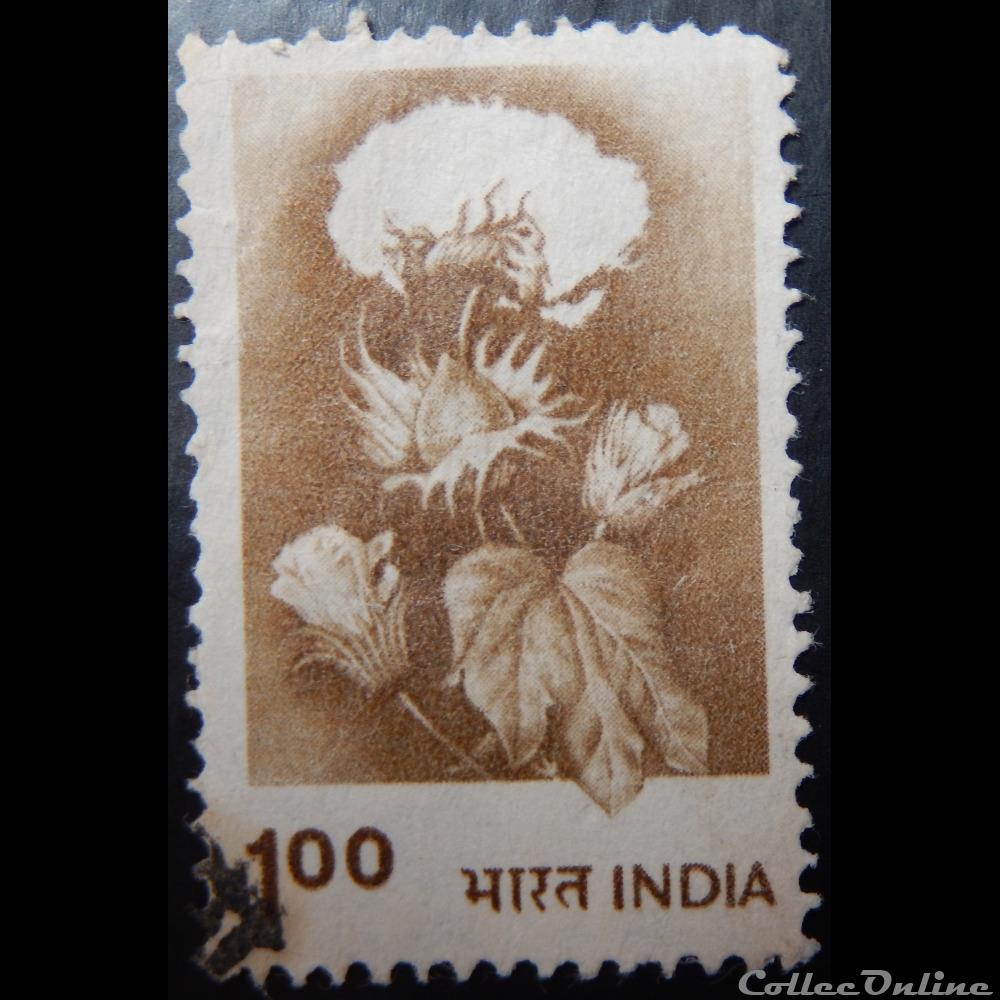 Inde 00629 coton hybride 1.00Rs de 1980 timbre asie inde 00629 coton hybride 1 00rs de 1980