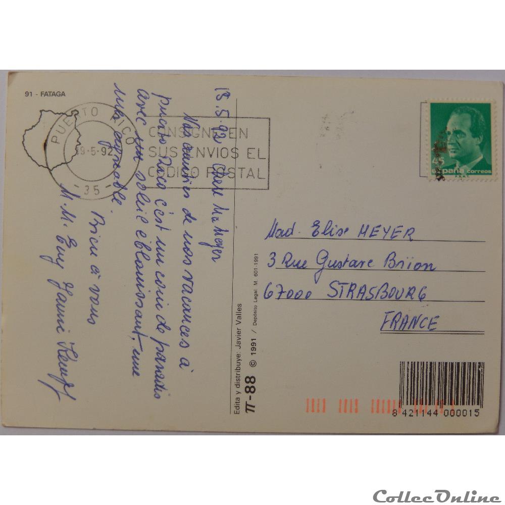 carte postale europe provence cote azur cp espagne iles canaries grande canarie
