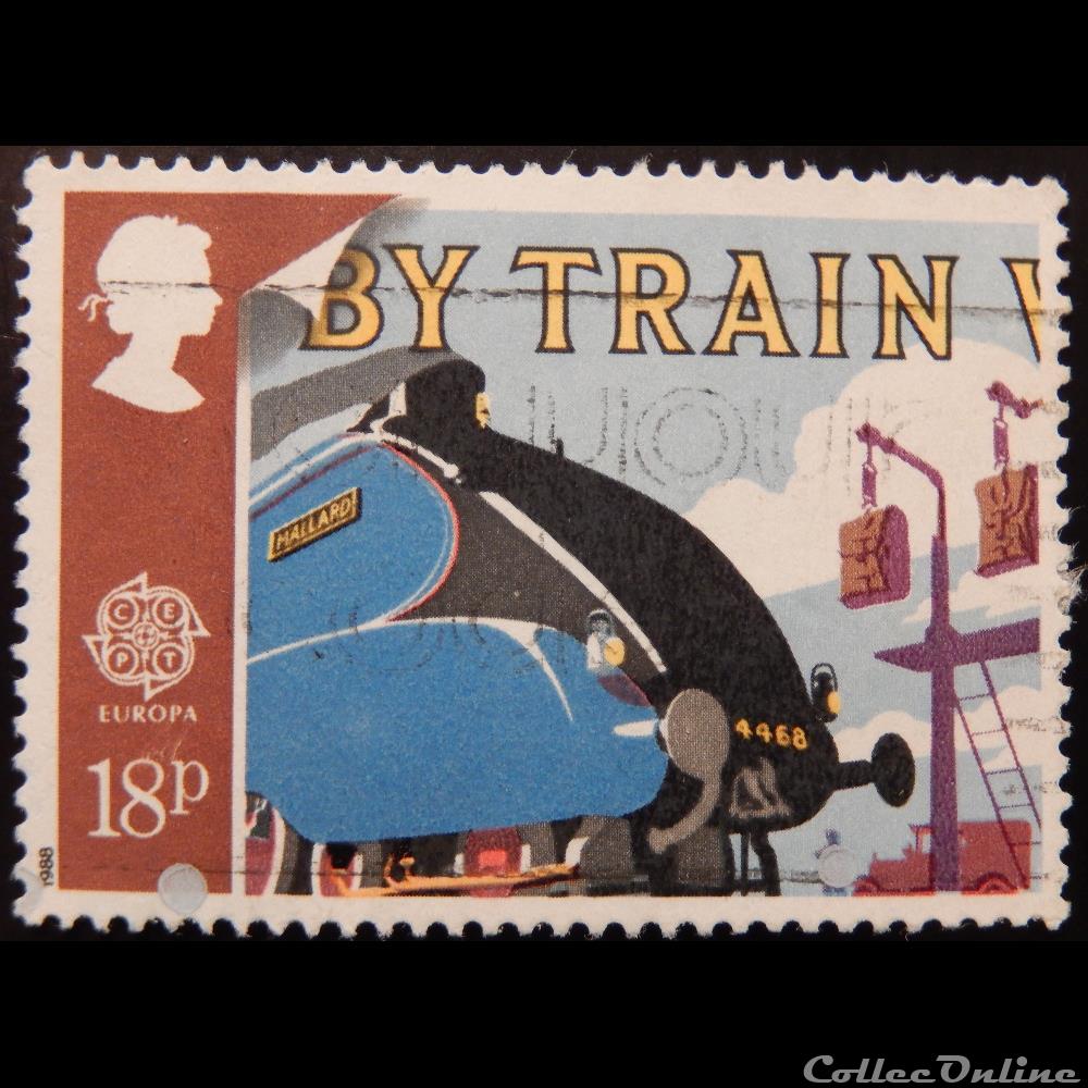 Royaume-Uni 01311 Train 18p de 1988 timbre europe royaume uni 01311 train 18p de 1988