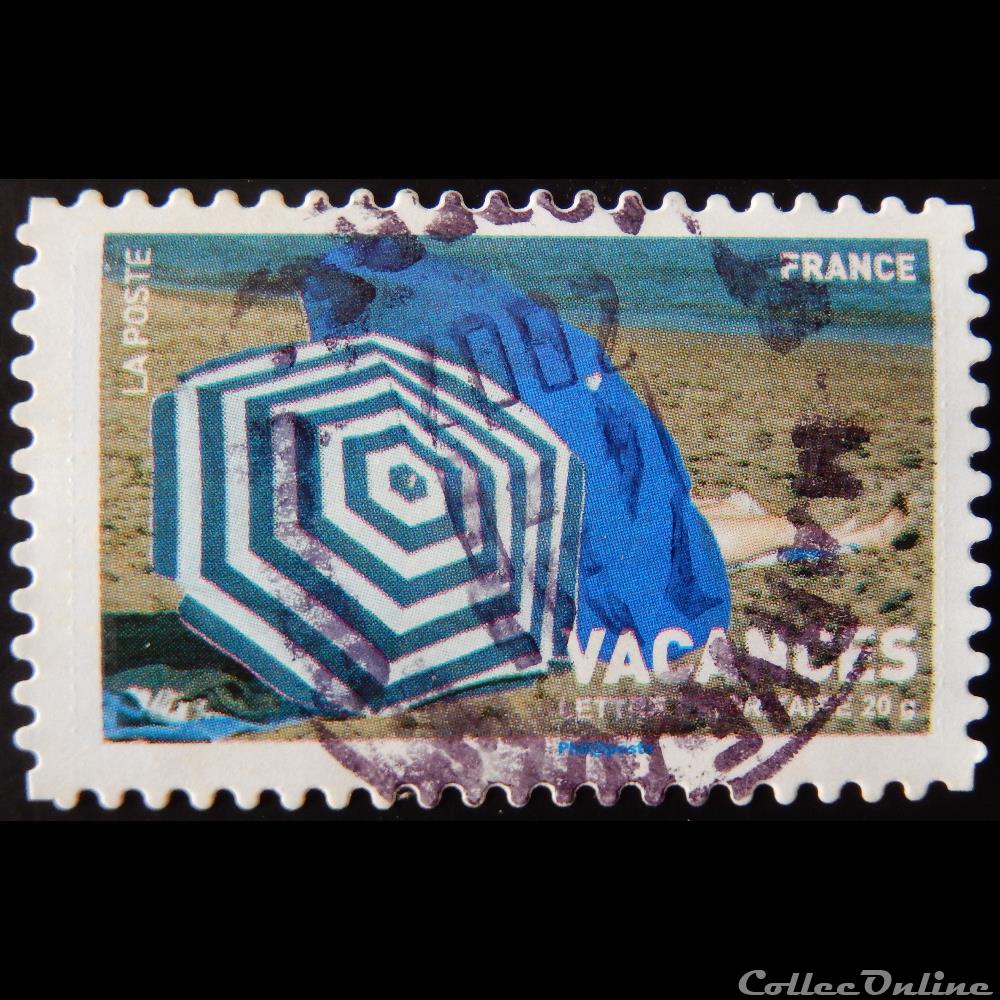 04045 Vacances Parasols et plage 20g de 2007 timbre france 04045 vacances parasols et plage 20g de 2007