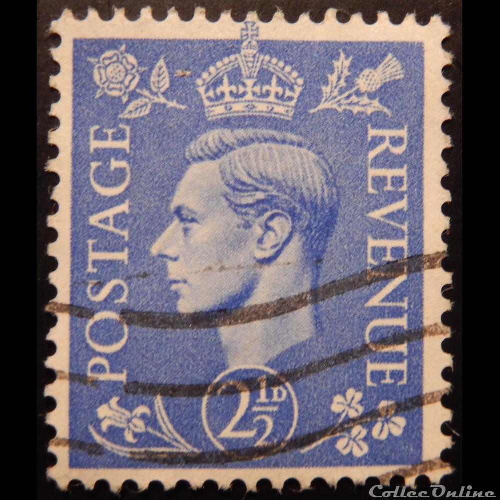 timbre europe royaume uni 00213 roi georges vi 2 1 2d de 1937