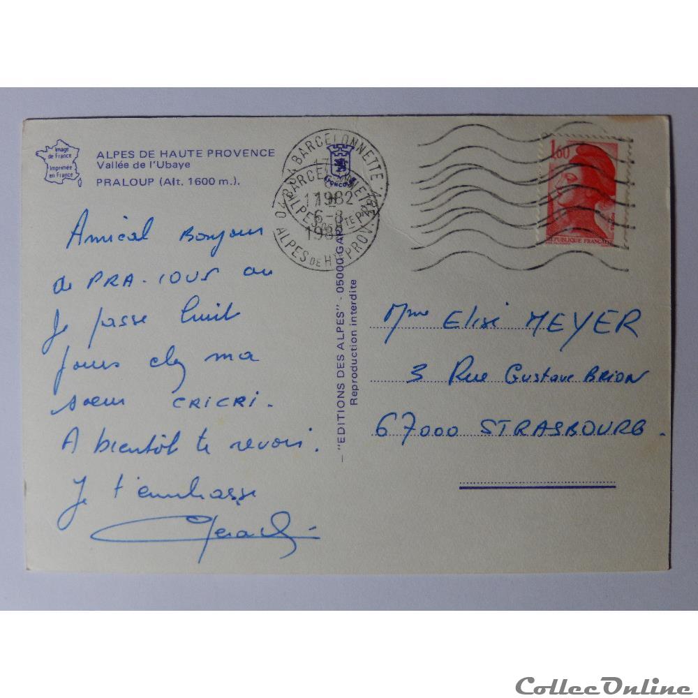 carte postale france cote azur cp des alpes de haute provence pra loup