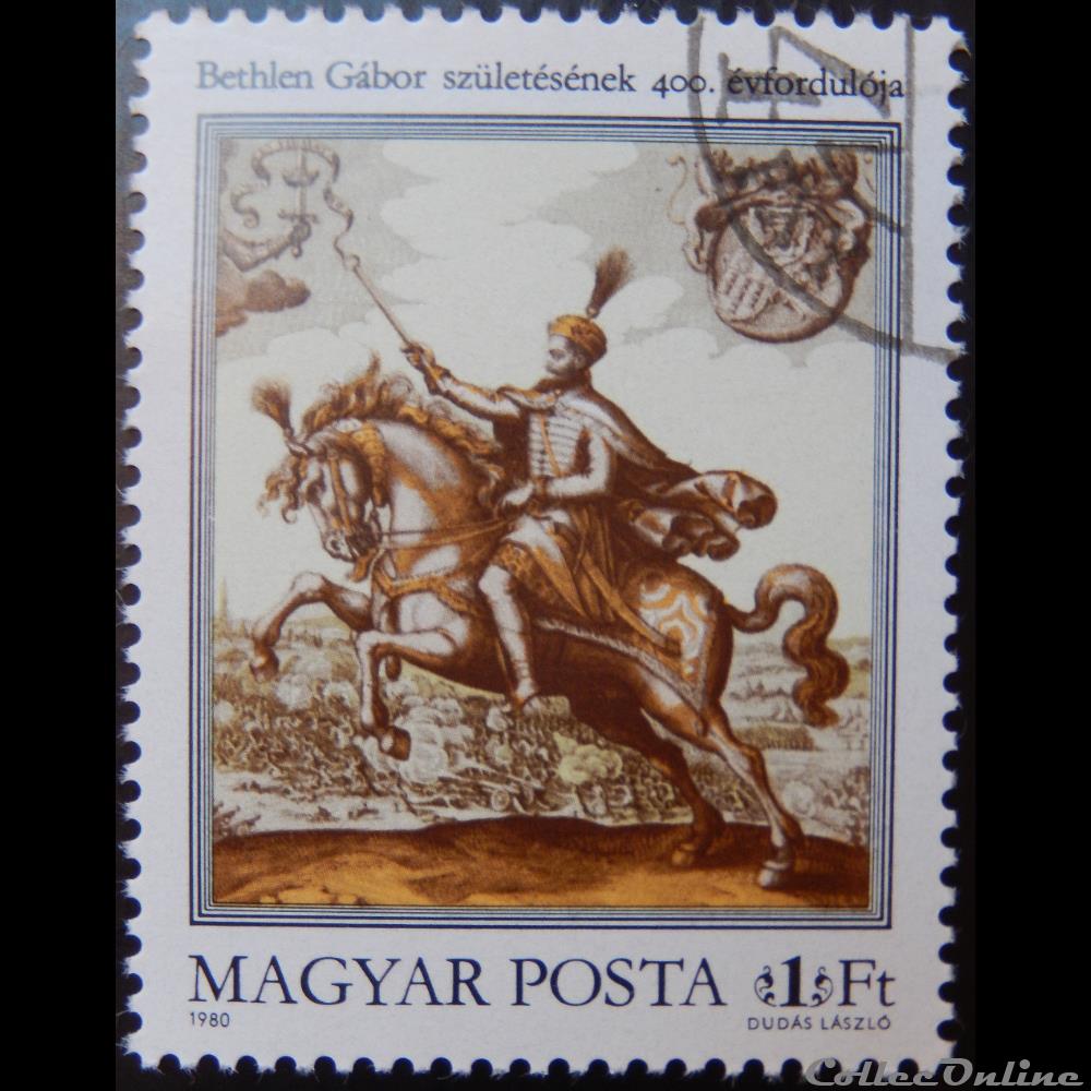 Hongrie 02716 Gabor Bethlen 1ft de 1980 timbre europe hongrie 02716 gabor bethlen 1ft de 1980