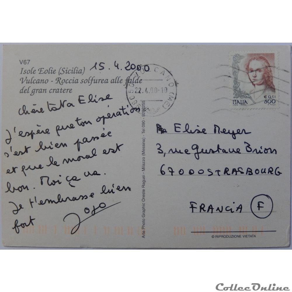 CP d'Italie, Sicile, îles Eoliennes carte postale europe provence cote d azur cp italie sicile iles eoliennes