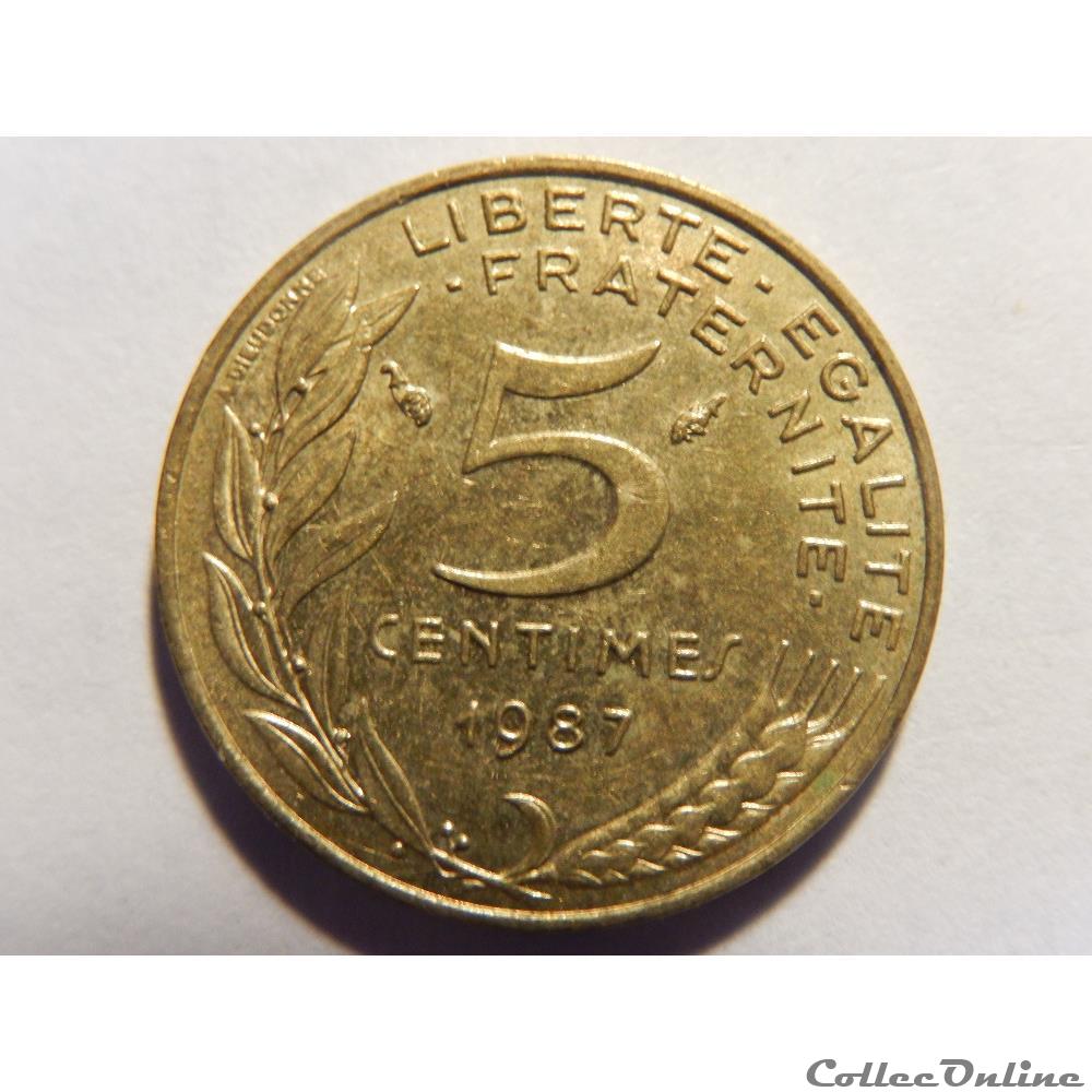 5 centimes Marianne 1987 monnaie france moderne 5 centimes marianne 1987