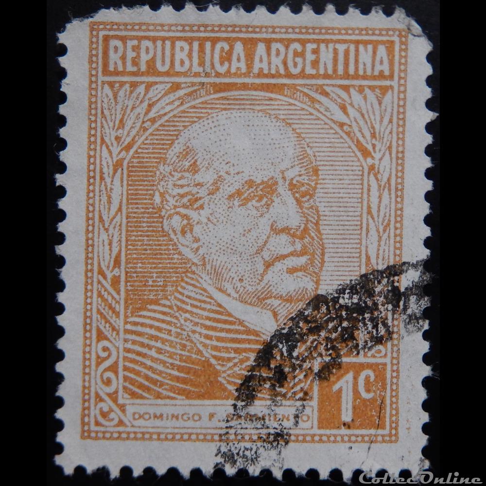 timbre amerique argentine 00364 domingo faustino sarmiento 1c de 1935