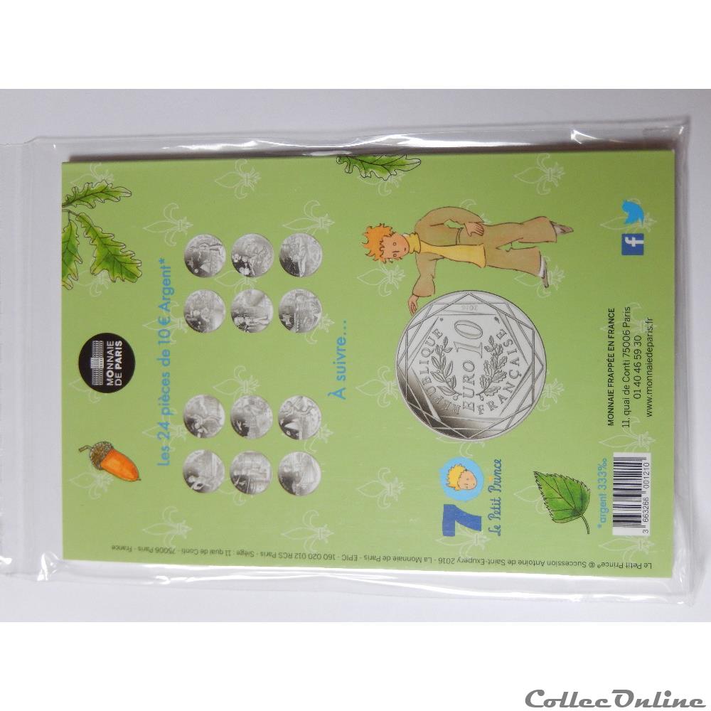 10 euros, le beau voyage du Petit Prince, visite les châteaux 3 monnaie france moderne 10 euros le beau voyage du petit prince visite les chateaux