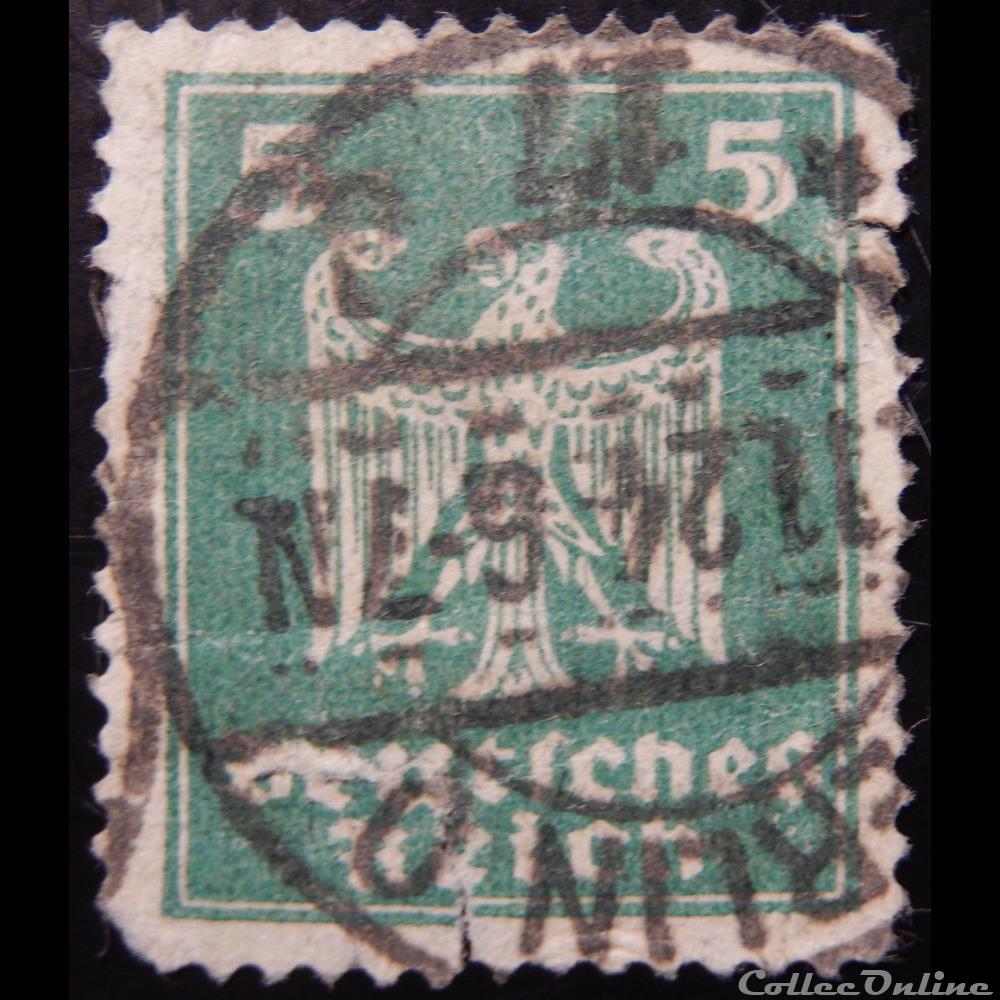 Allemagne Reich 00349 Aigle 5pf de 1924 timbre europe allemagne reich 00349 aigle 5pf de 1924