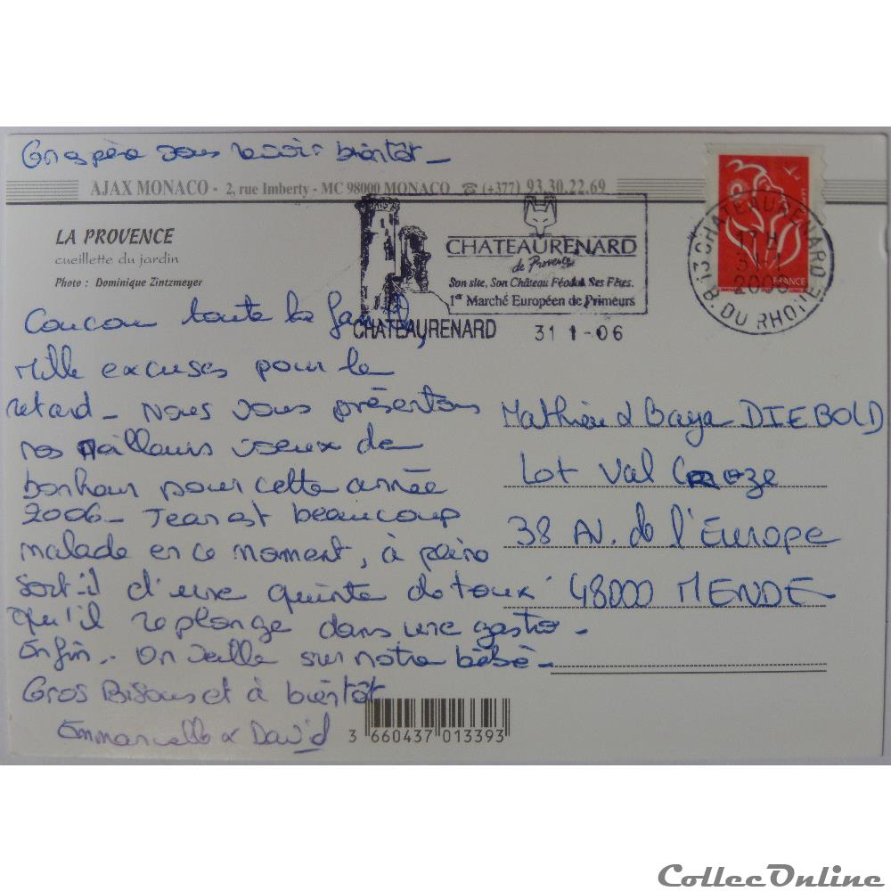 carte postale france cote azur cp provence cueillette du jardin