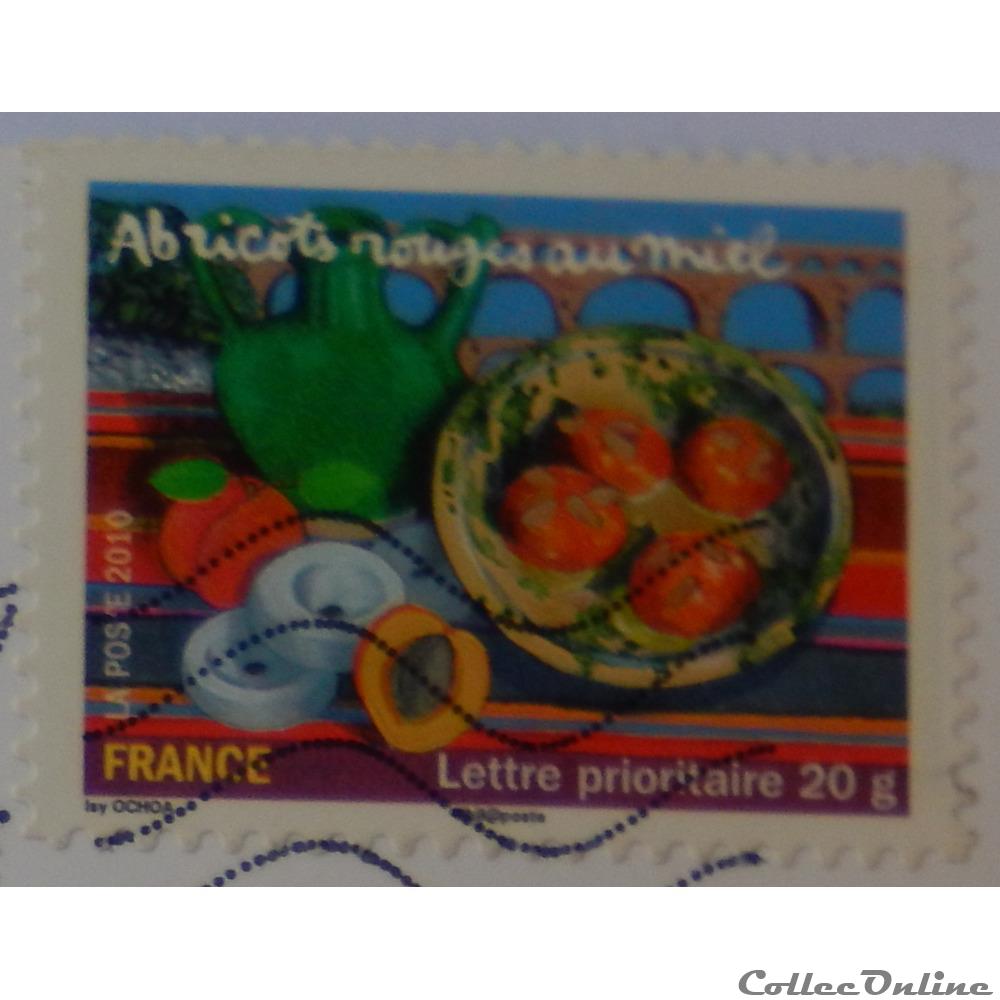 timbre france aa00438 abricots rouges au miel 20g de 2010