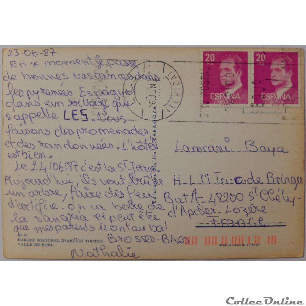 CP d'Espagne, Catalogne, Vall de Boi carte postale europe basse normandie cp espagne catalogne vall de boi