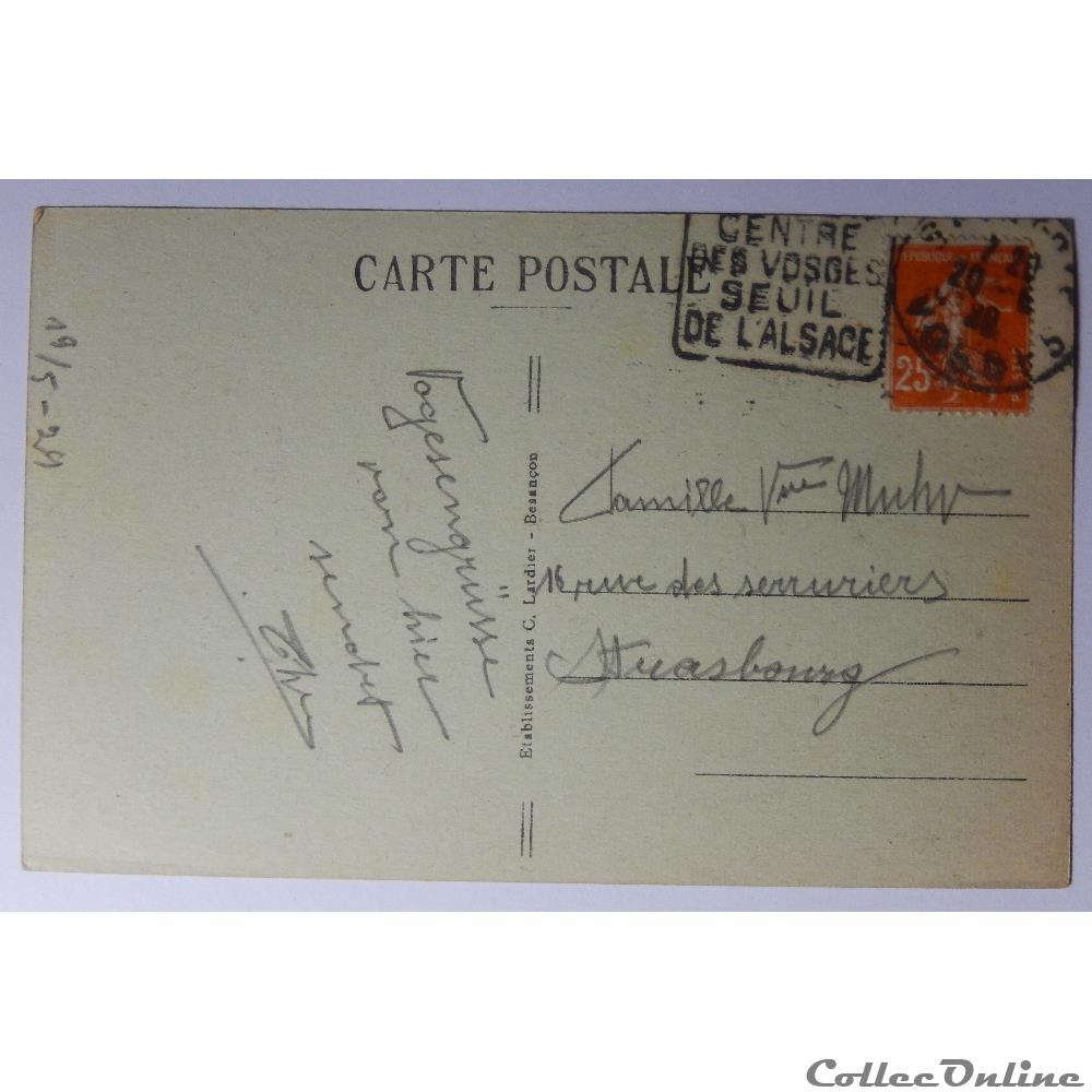 carte postale france lorraine cpa des vosges saint die coucher de soleil sur la meurthe