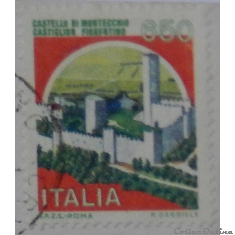 timbre europe italie 01694 chateau de montecchio 650 lires de 1986