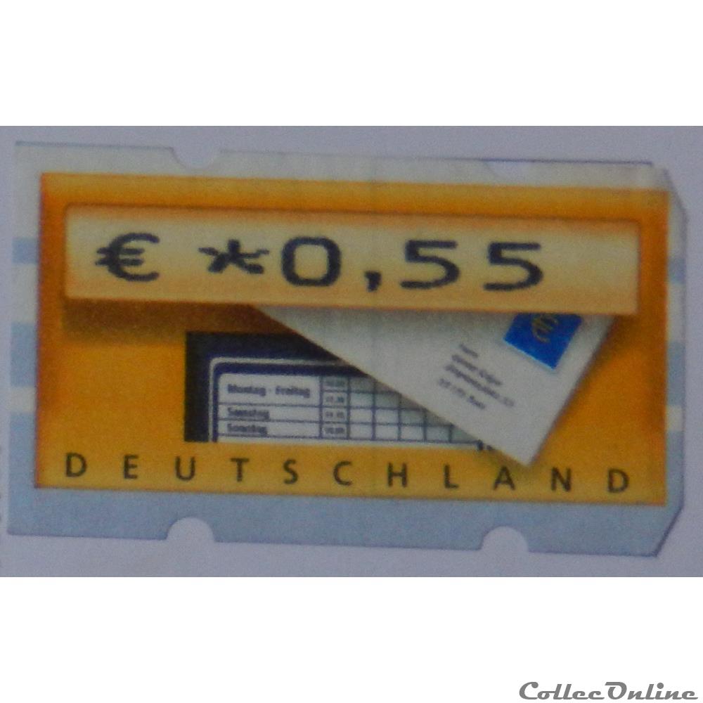 Allemagne RFA DI0006 symbole postal 0.55€ de 2002 timbre europe allemagne rfa di0006 symbole postal 0 55 de 2002
