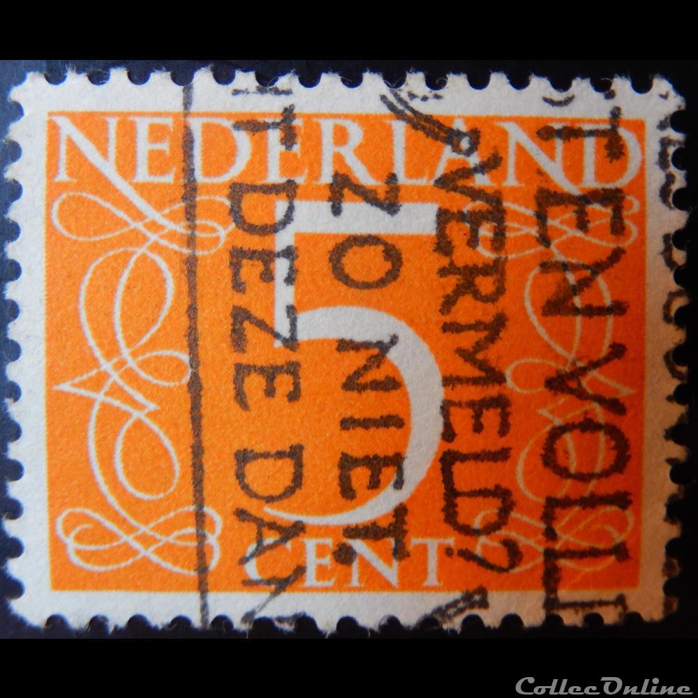 Pays-Bas 00611 chiffre 5c de 1953 3 timbre europe pays bas 00611 chiffre 5c de 1953