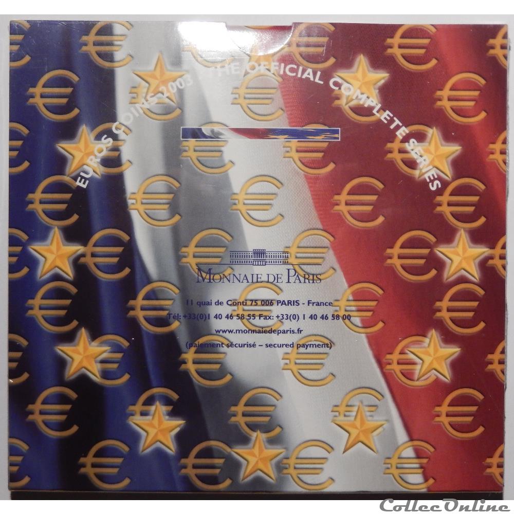 monnaie france coffret b u euro 2003