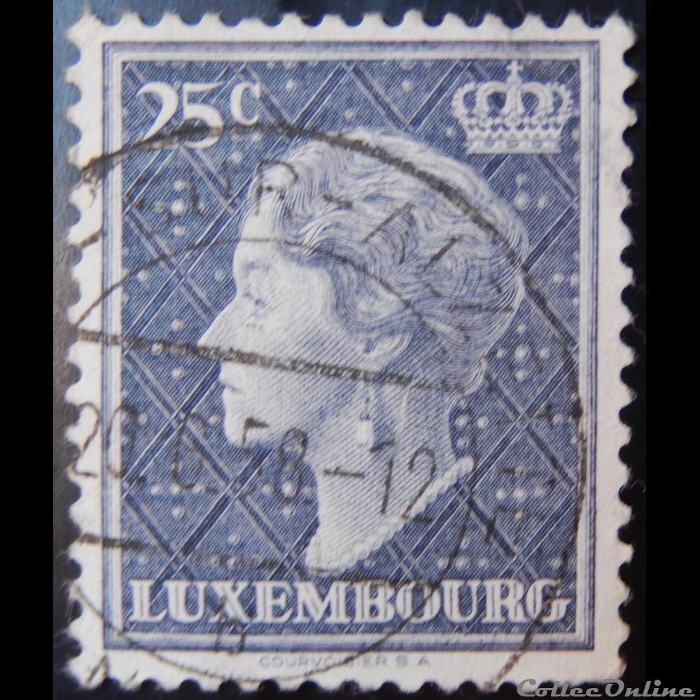 timbre europe luxembourg 00415 grande duchesse charlotte 25c de 1948