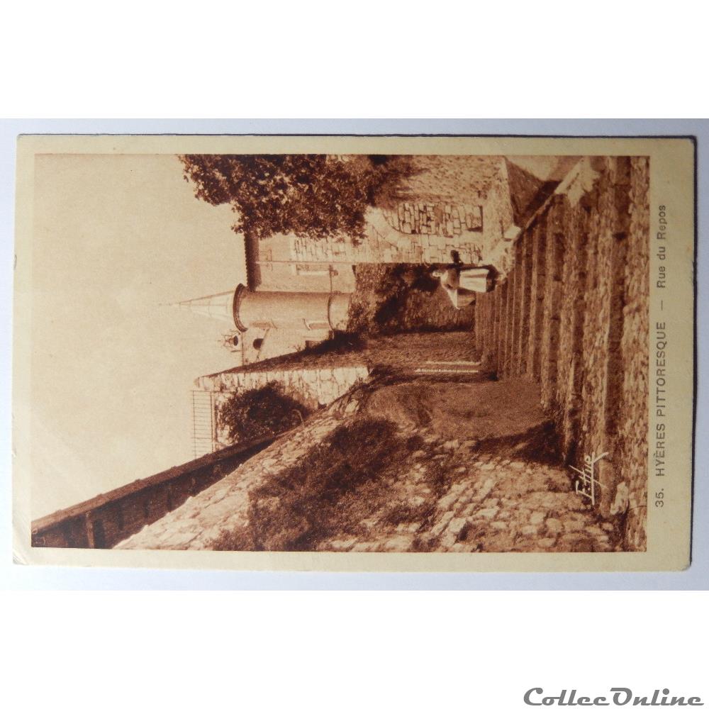 carte postale france provence cote azur cpa du var hyeres rue du repos