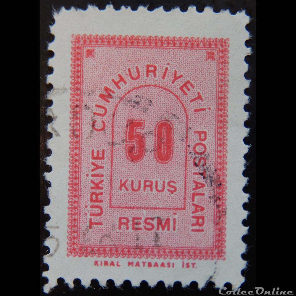 timbre asie turquie s0085 officiel carmin 50 kurus de 1963