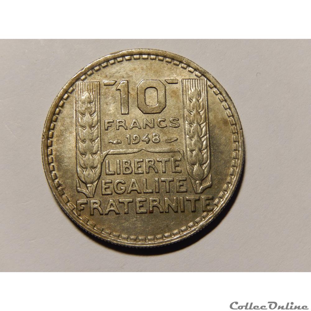 monnaie france moderne 10 francs turin petite tete 1948