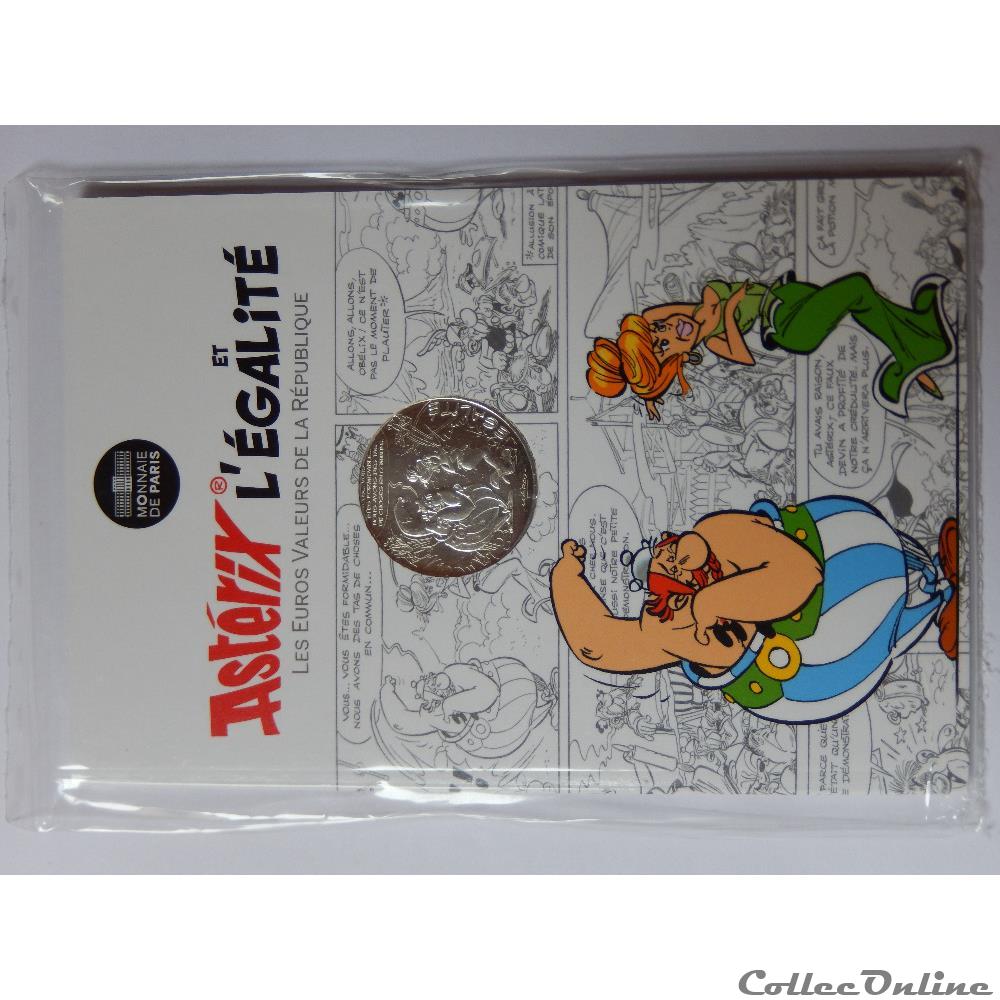 10 euros, Astérix et l'égalité Baffes 2015 2 monnaie france 10 euros asterix et egalite baffes 2015