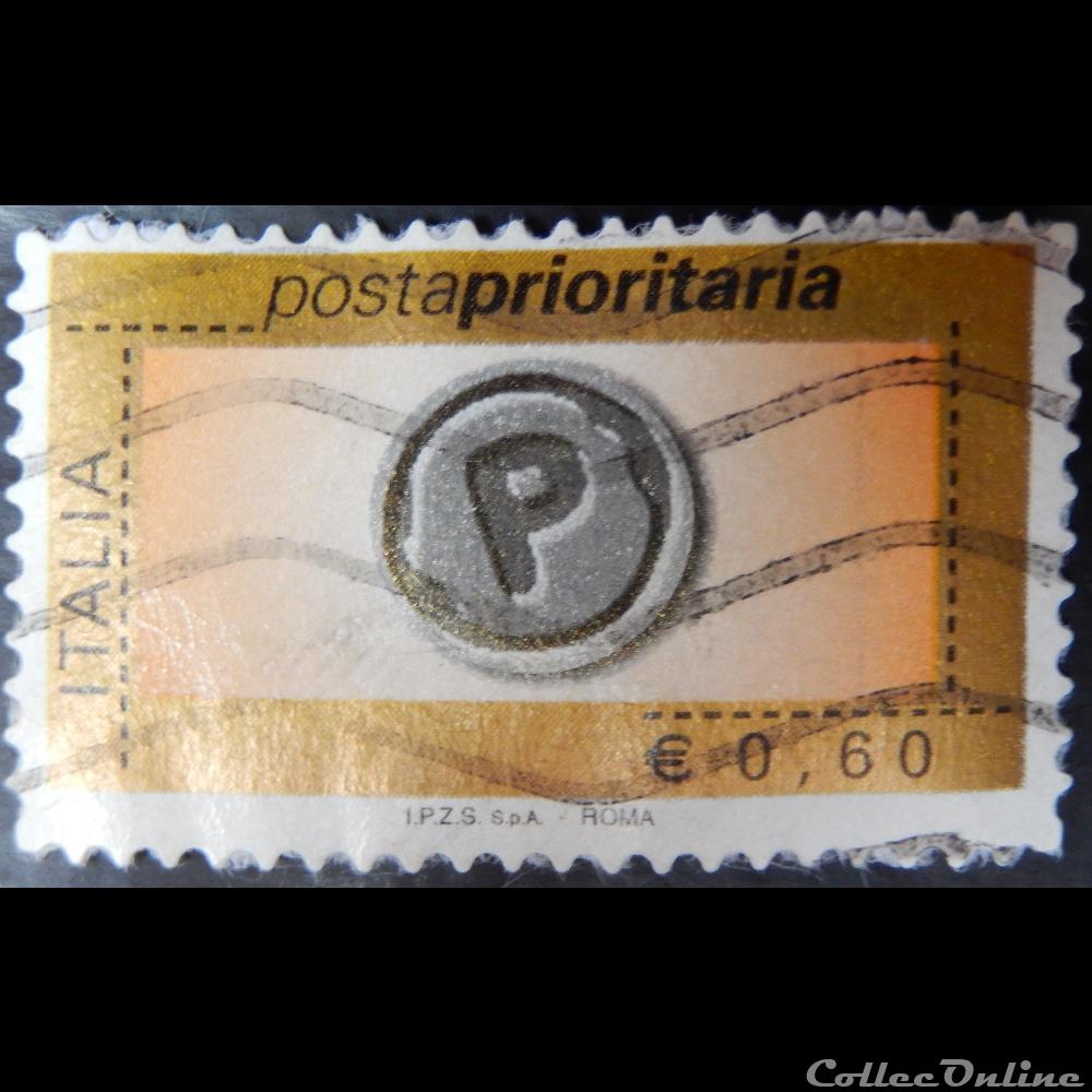 Italie 02902 courrier prioritaire 0.60€ de 2006 timbre europe italie 02902 courrier prioritaire 0 60 de 2006