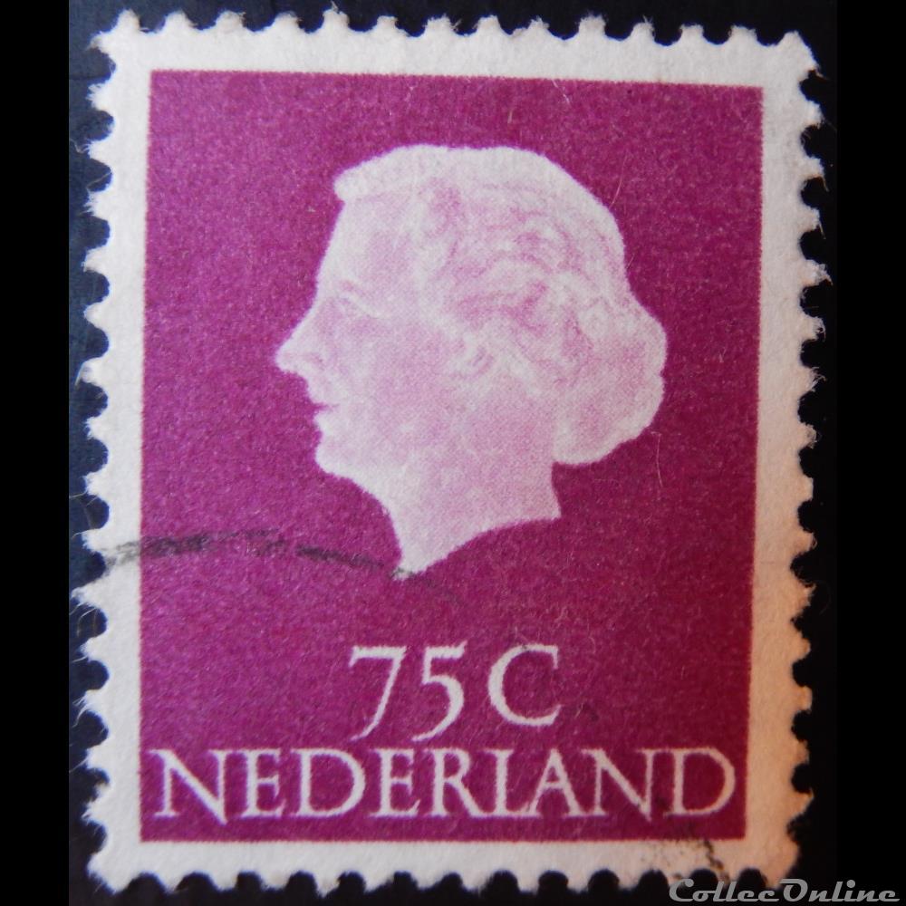 Pays-Bas 00609 reine Juliana 75c de 1953 timbre europe pays bas 00609 reine juliana 75c de 1953