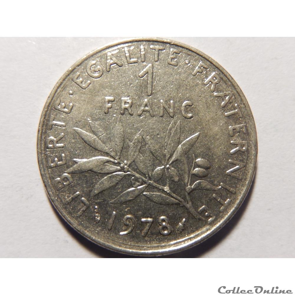 1 franc semeuse 1978 monnaie france moderne 1 franc semeuse 1978