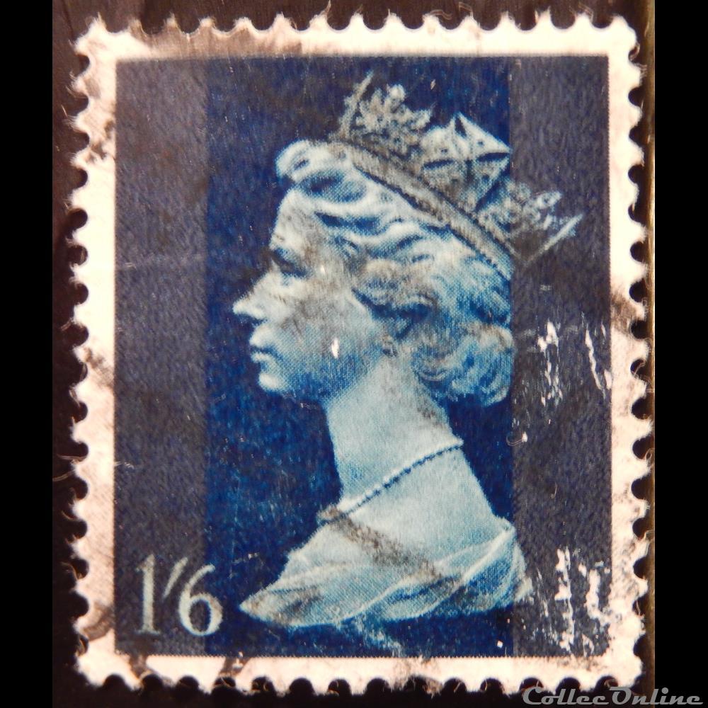 timbre europe royaume uni 00485 reine elisabeth ii 1 6s de 1967