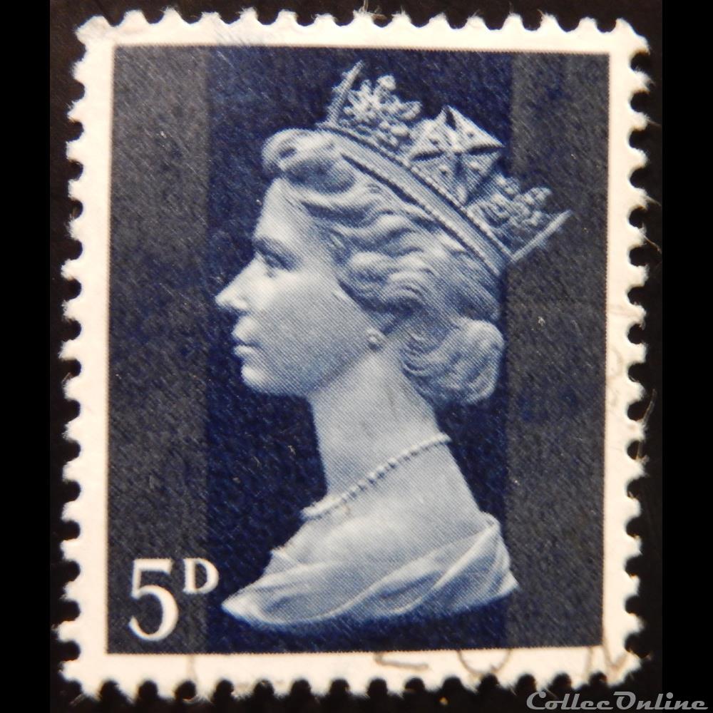 timbre europe royaume uni 00477 reine elisabeth ii 5d de 1967
