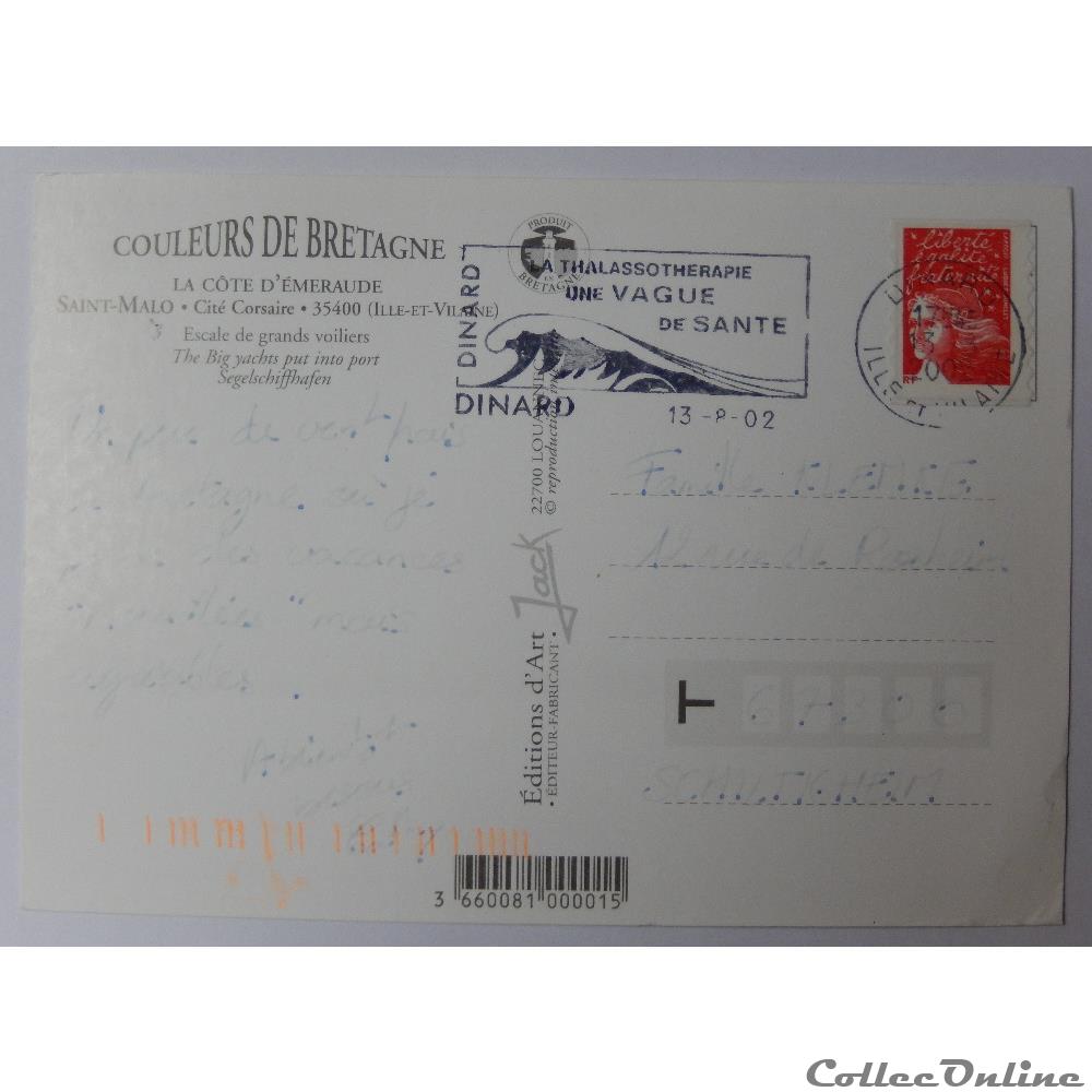 carte postale france bretagne cp de ille et vilaine saint malo