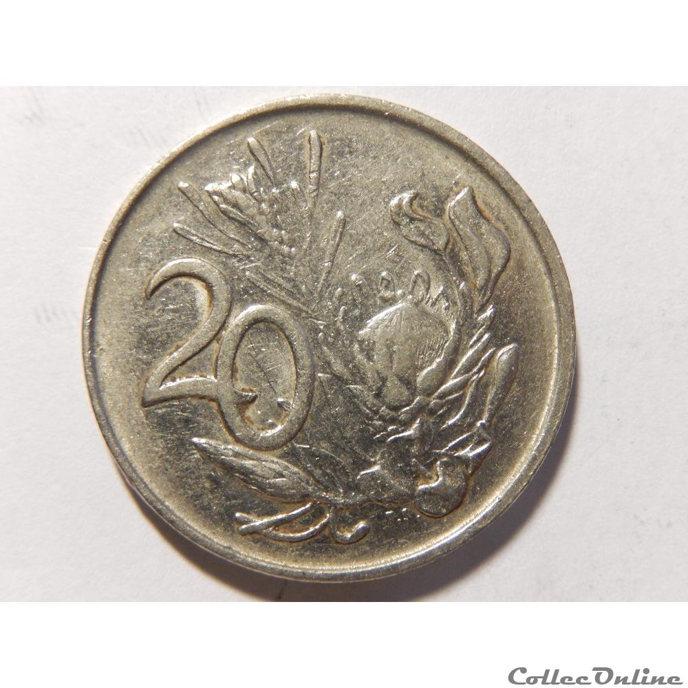 20 centimes de 1988 monnaie monde afrique du sud 20 centimes de 1988