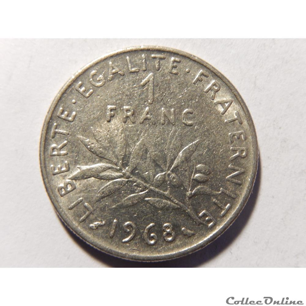 1 franc semeuse 1968 monnaie france moderne 1 franc semeuse 1968