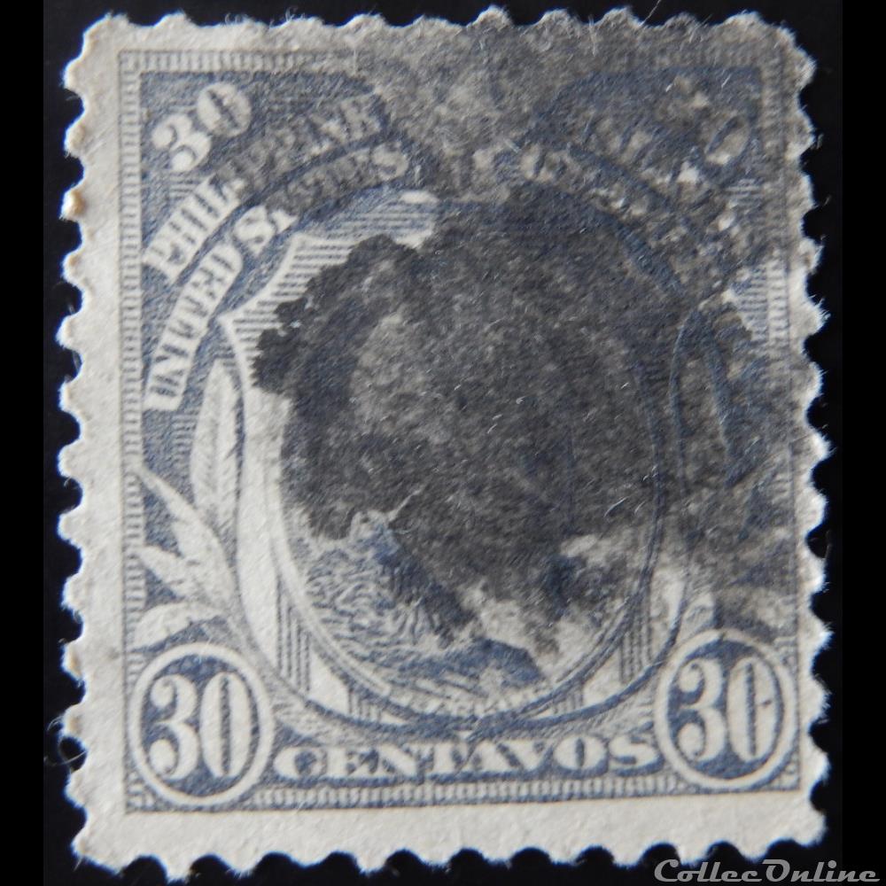 Philippines 00218 Benjamin Franklin 30c de 1910 timbre asie philippines 00218 benjamin franklin 30c de 1910