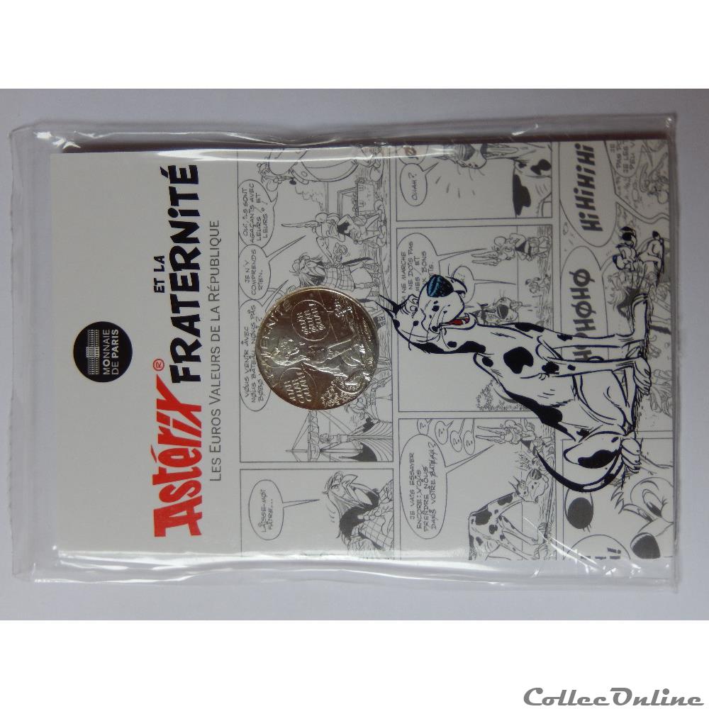 10 euros, Astérix et la fraternité Danois 2015 2 monnaie france moderne 10 euros asterix et la fraternite danois 2015
