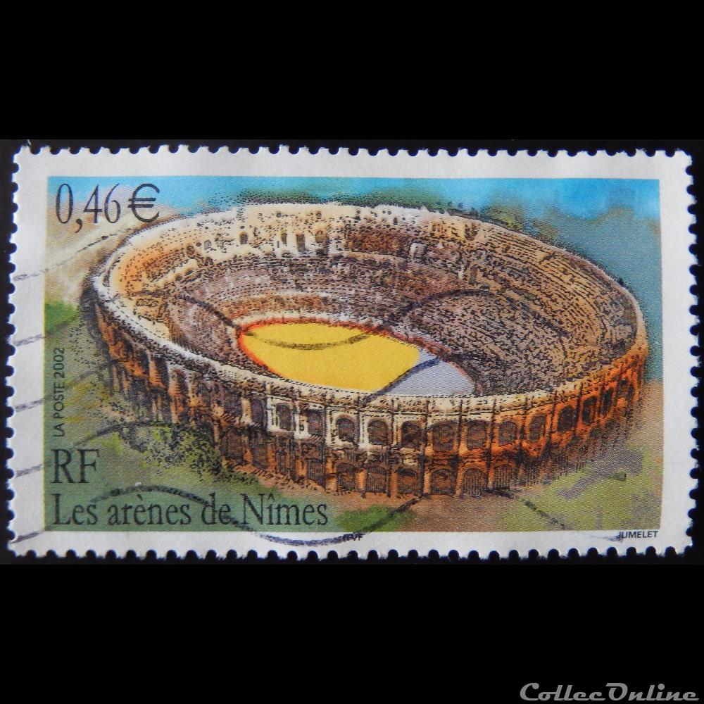 03470 Les arène de Nîmes 0.46€ de 2002 3 timbre france 03470 les arene de nimes 0 46 de 2002