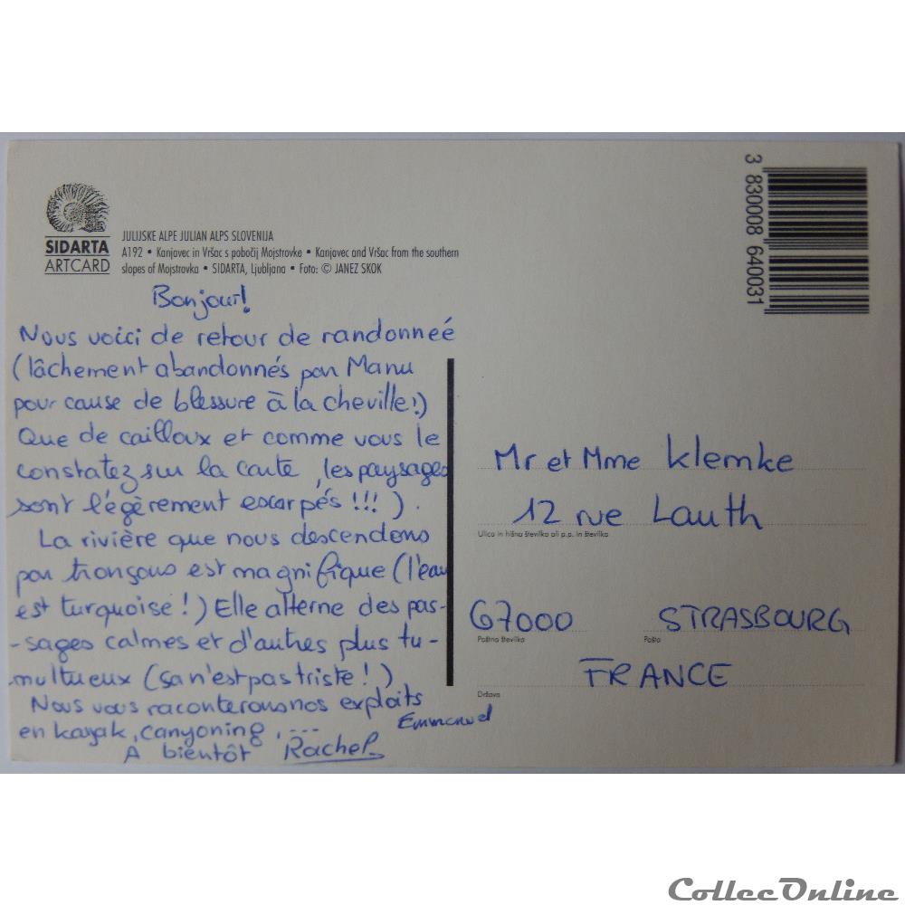 carte postale europe poitou charente cp de slovenie alpes juliennes
