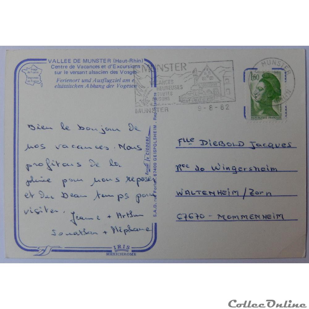 carte postale france alsace cp du haut rhin munster et sa vallee