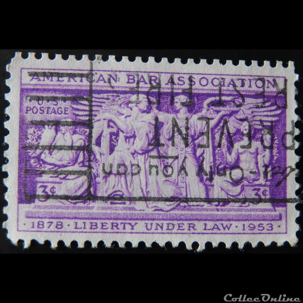 Etats Unis 00573 frise de la cour suprême 3c de 1953 timbre amerique etats unis 00573 frise de la cour supreme 3c de 1953