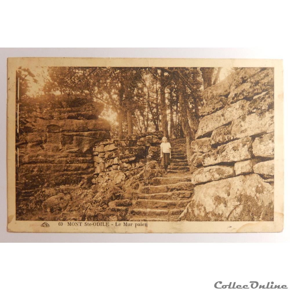 CPA du Mont Sainte-Odile, le mur Païen, Bas-Rhin carte postale france alsace cpa du mont sainte odile le mur paien bas rhin